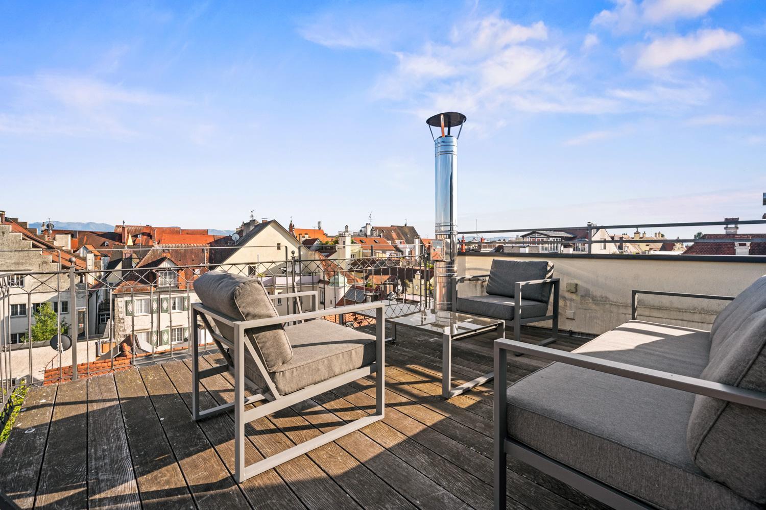 Ferienwohnung Insel-Loft - Maisonette Auf Der Insel, Exklusiv Mit Dachterrasse Lindau  Eksteriør bilde