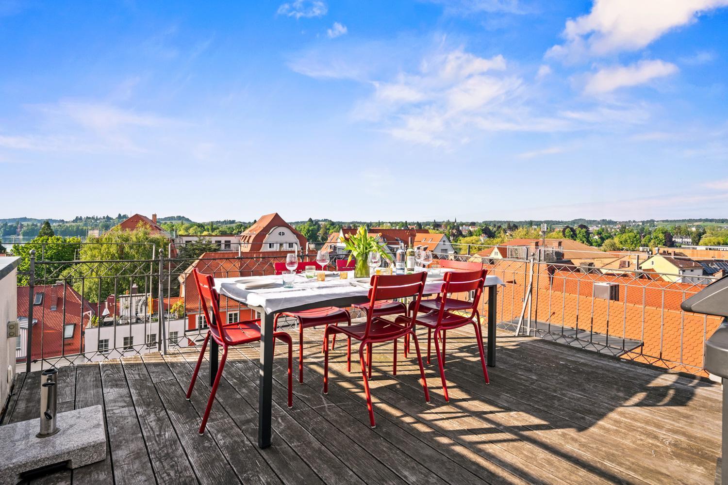 Ferienwohnung Insel-Loft - Maisonette Auf Der Insel, Exklusiv Mit Dachterrasse Lindau  Eksteriør bilde